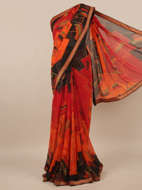 

Pothys Red & Black Printed Saree