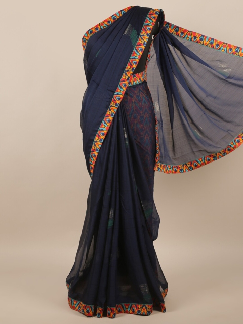 

Pothys Blue & Orange Saree