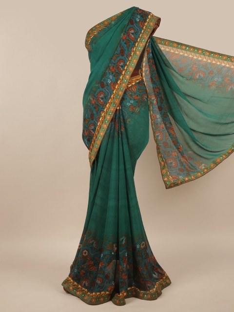 

Pothys Green Floral Printed Saree