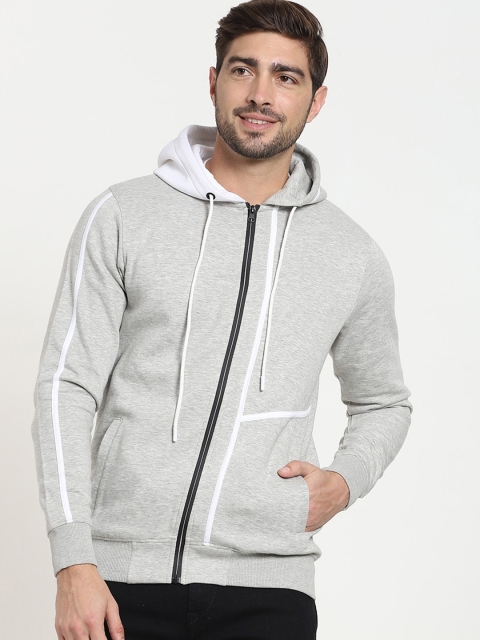 

Bewakoof Men Grey Hooded Sweatshirt