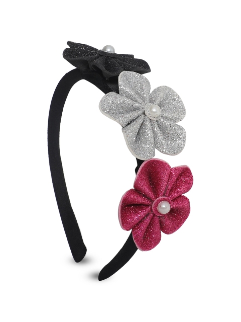 

Samsara Couture Girls Pink & White Embellished Hairband