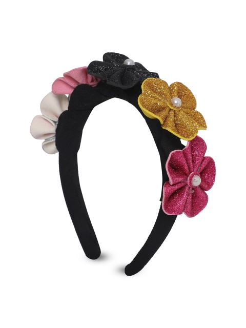 

Samsara Couture Girls Black & Pink Hairband