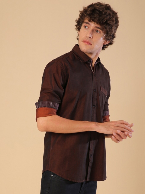 

Campus Sutra Men Brown Opaque Casual Shirt