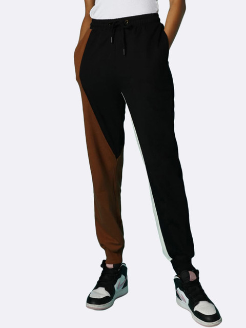 

Bewakoof Women Black Colourblocked Joggers