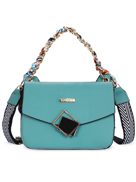 

Luvoksi Blue PU Structured Satchel with Tasselled