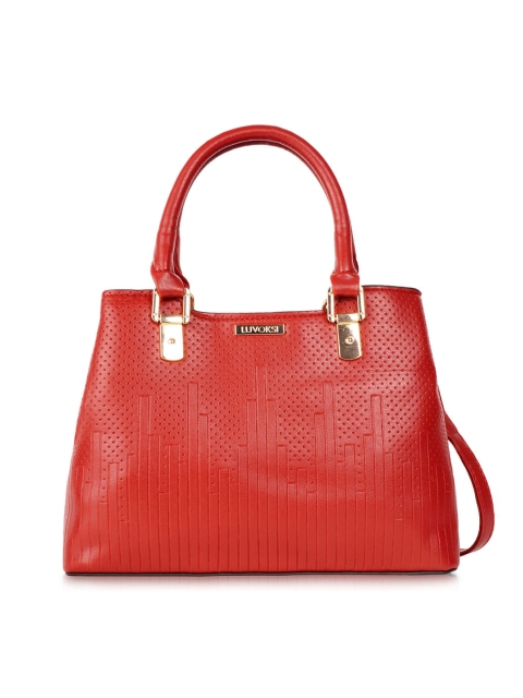 

Luvoksi Red Textured Structured Handheld Bag