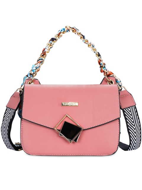 

Luvoksi Pink PU Structured Sling Bag
