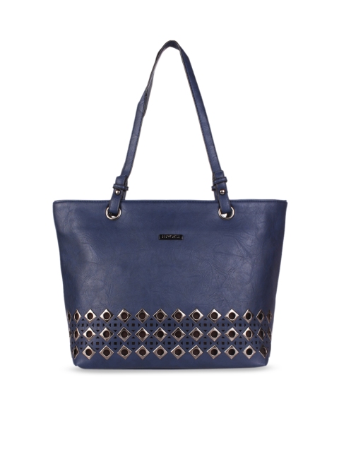 

Luvoksi Blue Embellished PU Structured Shoulder Bag