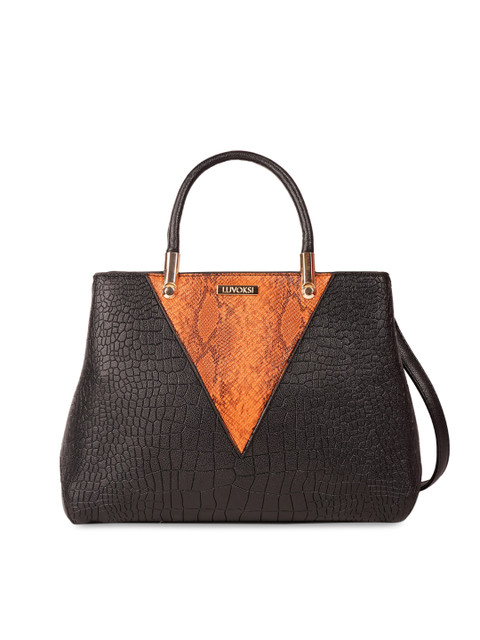 

Luvoksi Multicoloured PU Structured Handheld Bag With Cut Work, Multi
