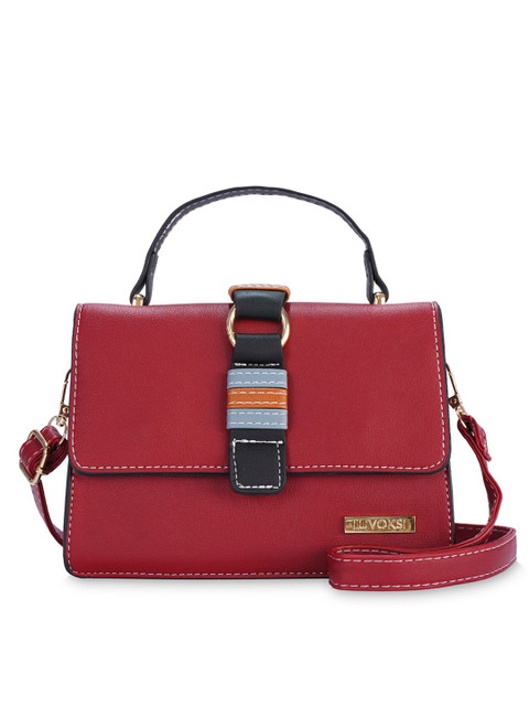 

Luvoksi Red PU Structured Sling Bag