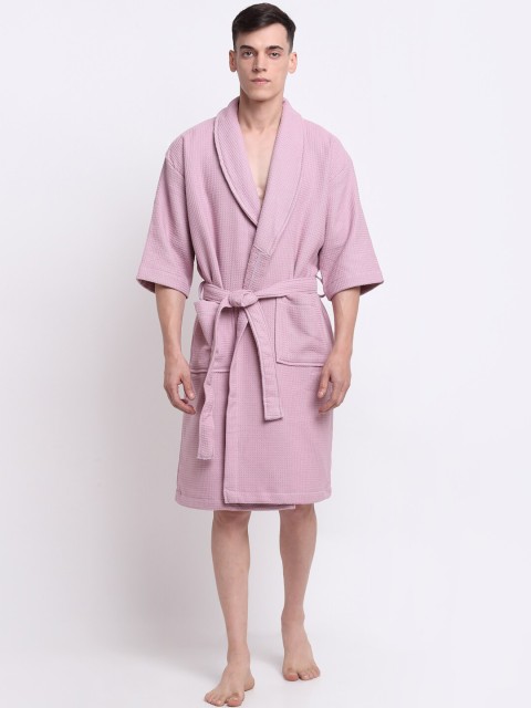 

Trident Pink Self-Design Bath Robe