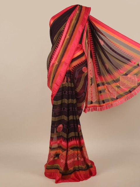 

Pothys Purple & Pink Striped Saree