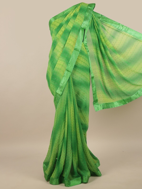 

Pothys Green Striped Saree