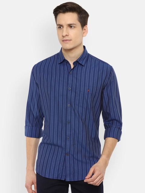

Louis Philippe Sport Men Blue Slim Fit Opaque Striped Casual Shirt