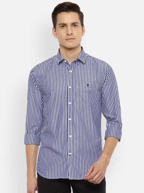 

Louis Philippe Sport Men Blue Slim Fit Opaque Striped Casual Shirt