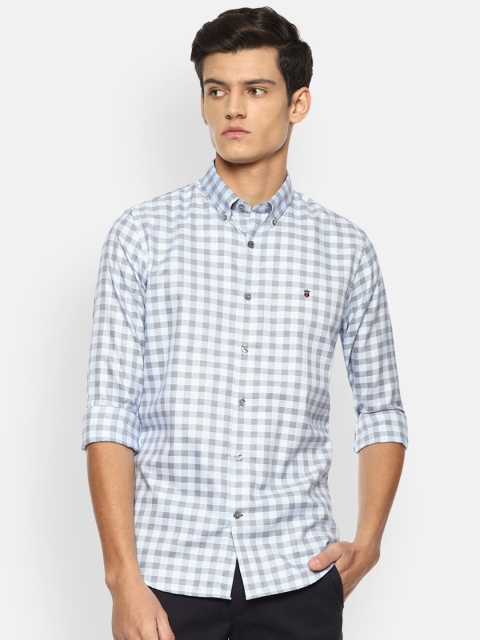 

Louis Philippe Sport Men Blue Slim Fit Opaque Checked Casual Shirt