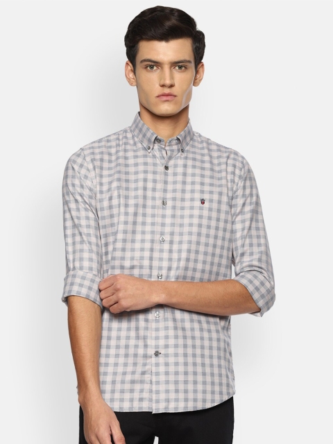 

Louis Philippe Sport Men Grey Slim Fit Opaque Checked Casual Shirt