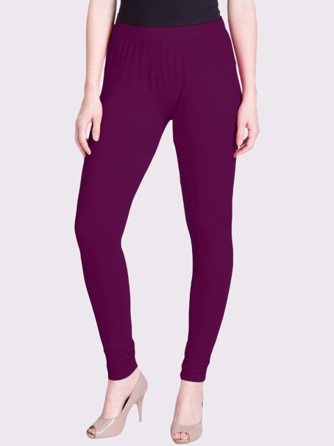 

LYRA Women Purple Solid Churidar-Length Leggings