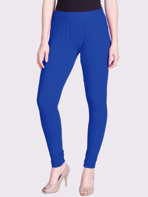 

LYRA Women Blue Solid Snug-Fit Churidar Length Leggings