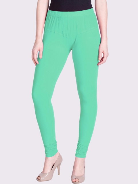 

LYRA Women Green Solid Churidar Length Leggings