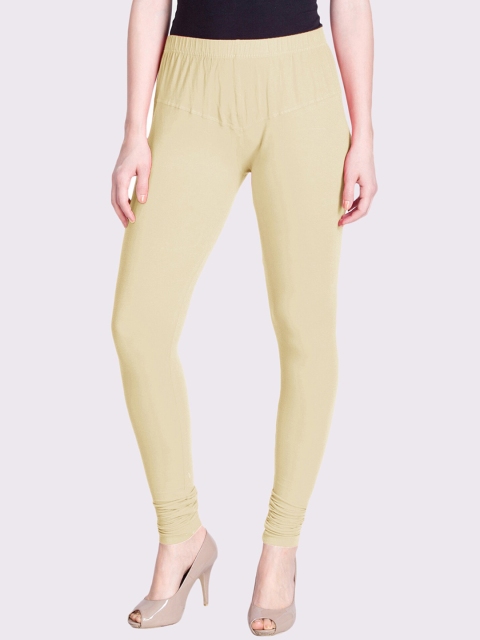 

LYRA Women Beige Solid Snug-Fit Churidar Length Leggings