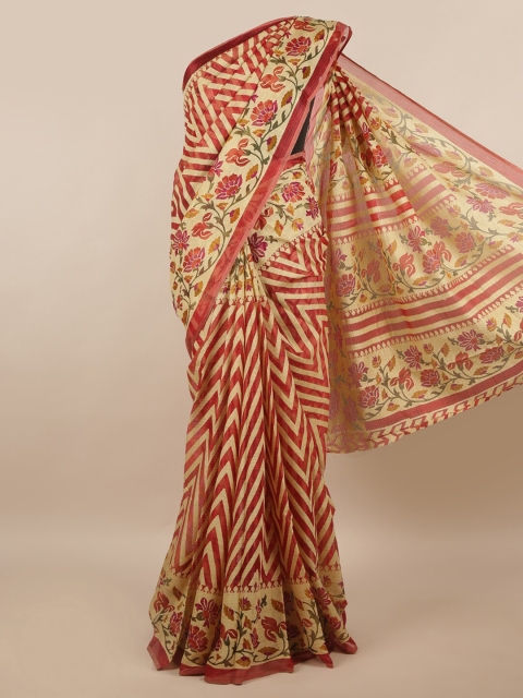 

Pothys Multicoloured Floral Saree, Multi