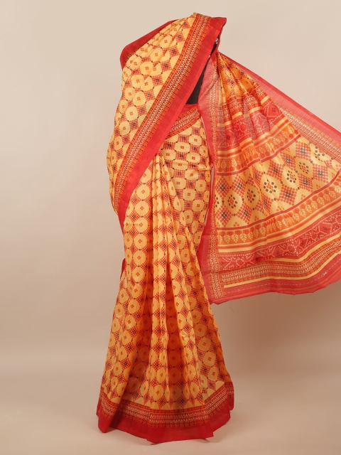 

Pothys Orange & Red Printed Saree