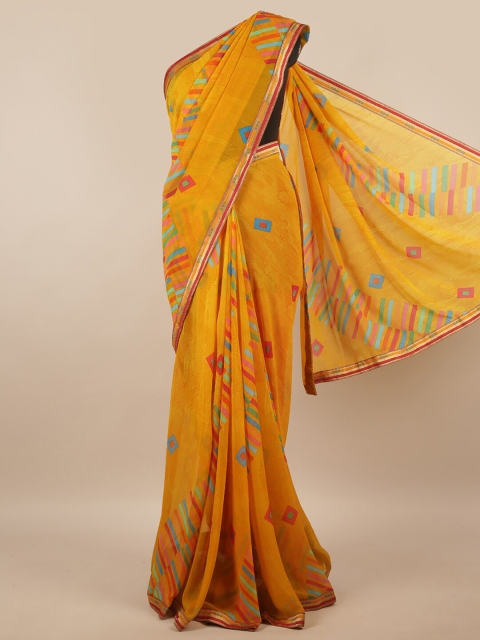 

Pothys Yellow & Orange Woven Design Saree