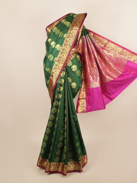 

Pothys Women Green Printed Art Silk Saree