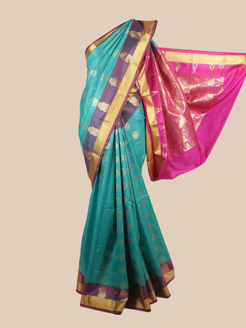 

Pothys Blue & Purple Woven Design Art Silk Saree