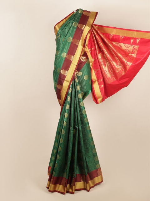

Pothys Green & Maroon Woven Design Art Silk Saree
