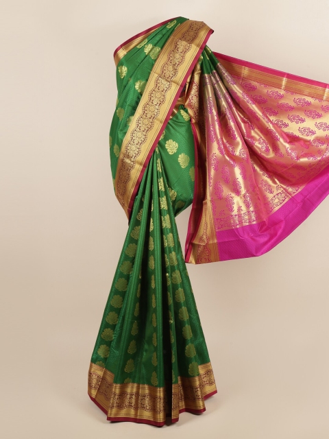 

Pothys Green & Pink Ethnic Motifs Zari Art Silk Saree