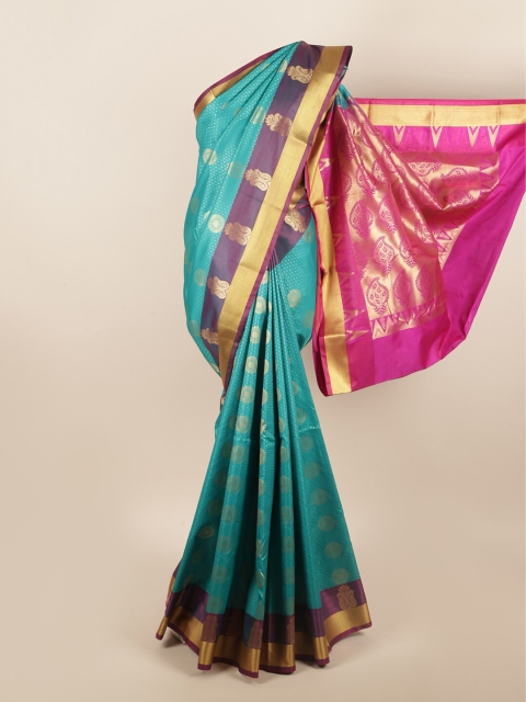 

Pothys Blue & Pink Ethnic Motifs Zari Art Silk Saree