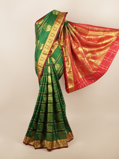 

Pothys Green & Pink Woven Design Zari Art Silk Saree