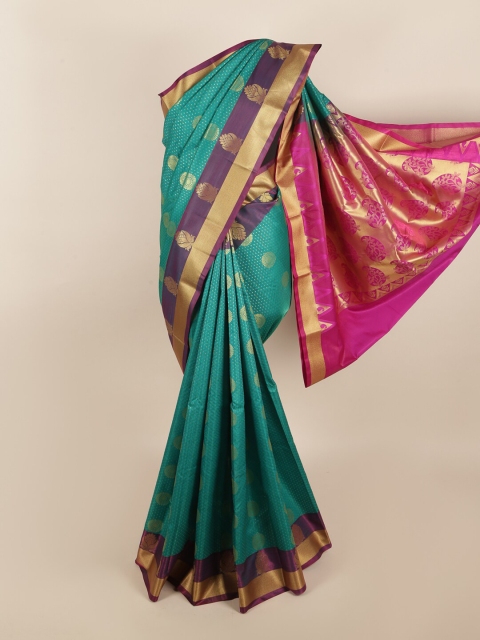 

Pothys Green & Pink Ethnic Motifs Zari Art Silk Saree