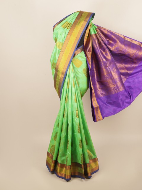 

Pothys Green & Purple Woven Design Zari Art Silk Saree