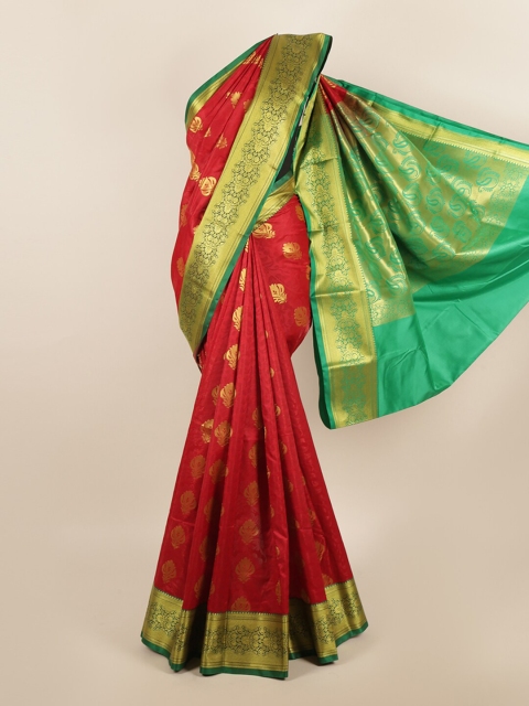 

Pothys Red & Green Woven Design Art Silk Saree