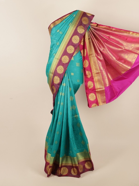 

Pothys Blue & Maroon Floral Art Silk Saree