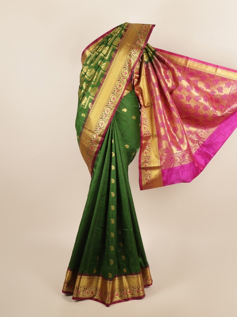 

Pothys Green & Pink Woven Design Art Silk Saree