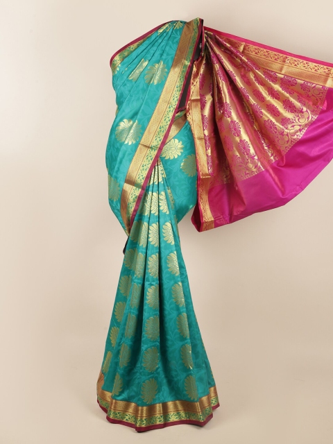 

Pothys Women Green Printed Art Silk Saree