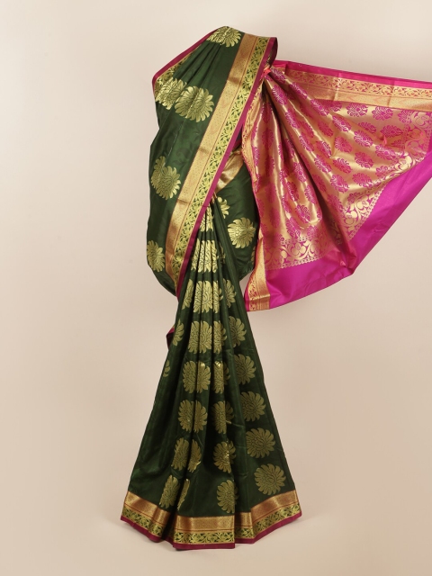 

Pothys Green & Pink Woven Design Art Silk Saree