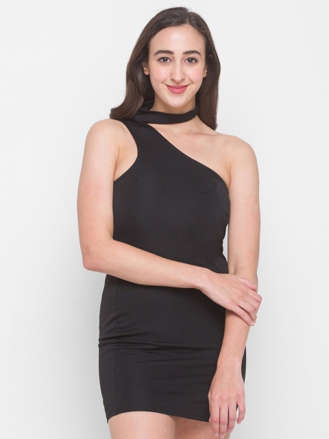 

LYKKEIN Black Bodycon Mini Dress