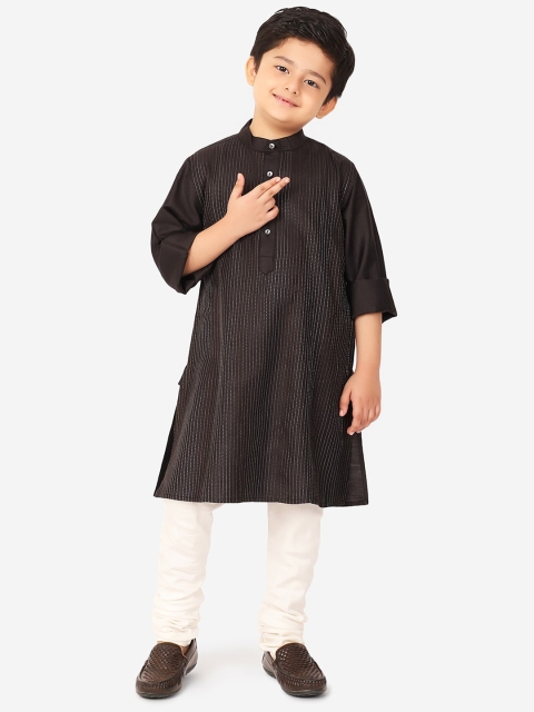 

Fabindia Boys Black Striped Kurta
