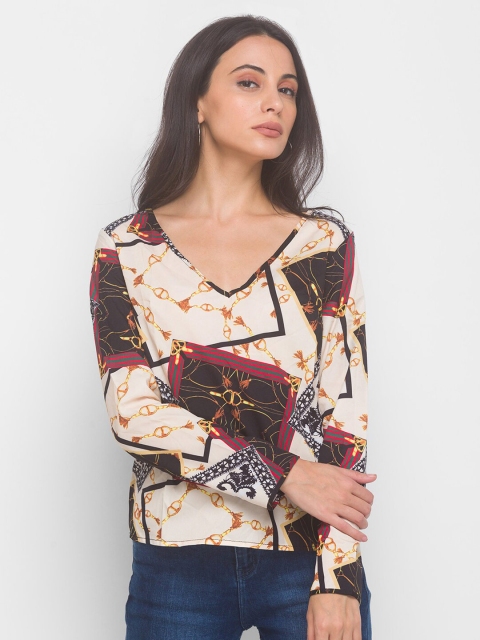 

LYKKEIN Multicoloured Floral Regular Top, Multi