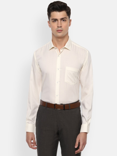 

Van Heusen Men Beige Opaque Formal Shirt