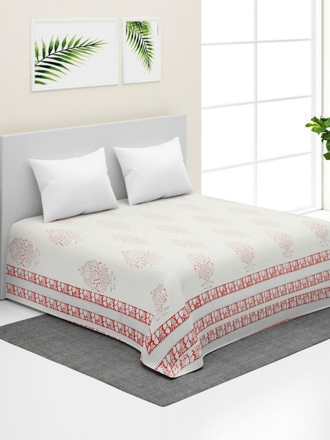 

Fabindia Unisex Coral Printed Cotton Double King Bedcover