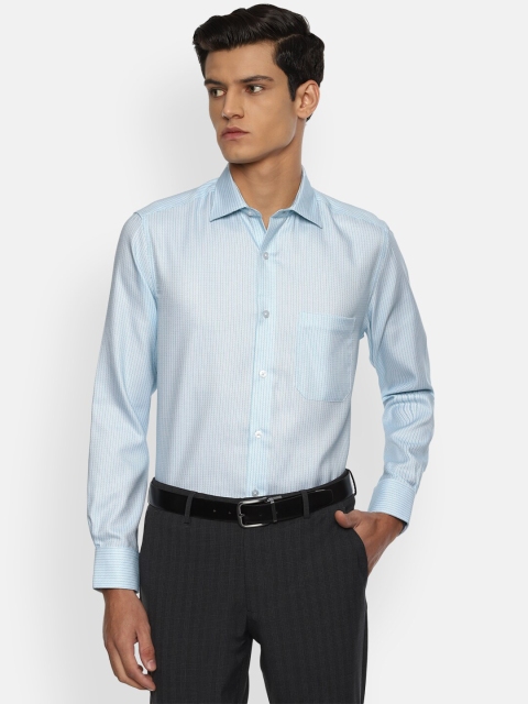 

Louis Philippe Permapress Men Blue Opaque Formal Shirt