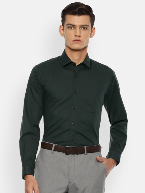 

Louis Philippe Men Green Slim Fit Opaque Formal Shirt