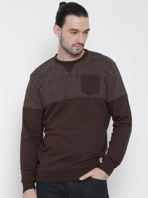 

United Colors of Benetton Brown Printed Sweatshirt