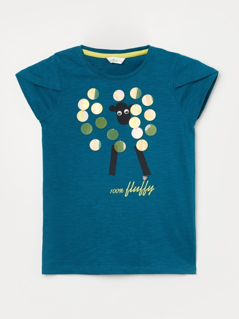 

Bossini Blue Embroidered Regular Top